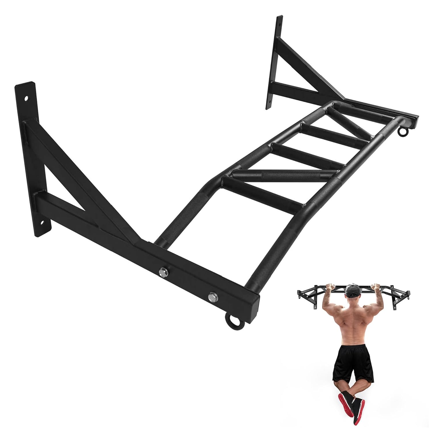 Yes4Alll Wall Mounted Multi-Grip Pull Up Bar for Home Exercise, (For Parts)
