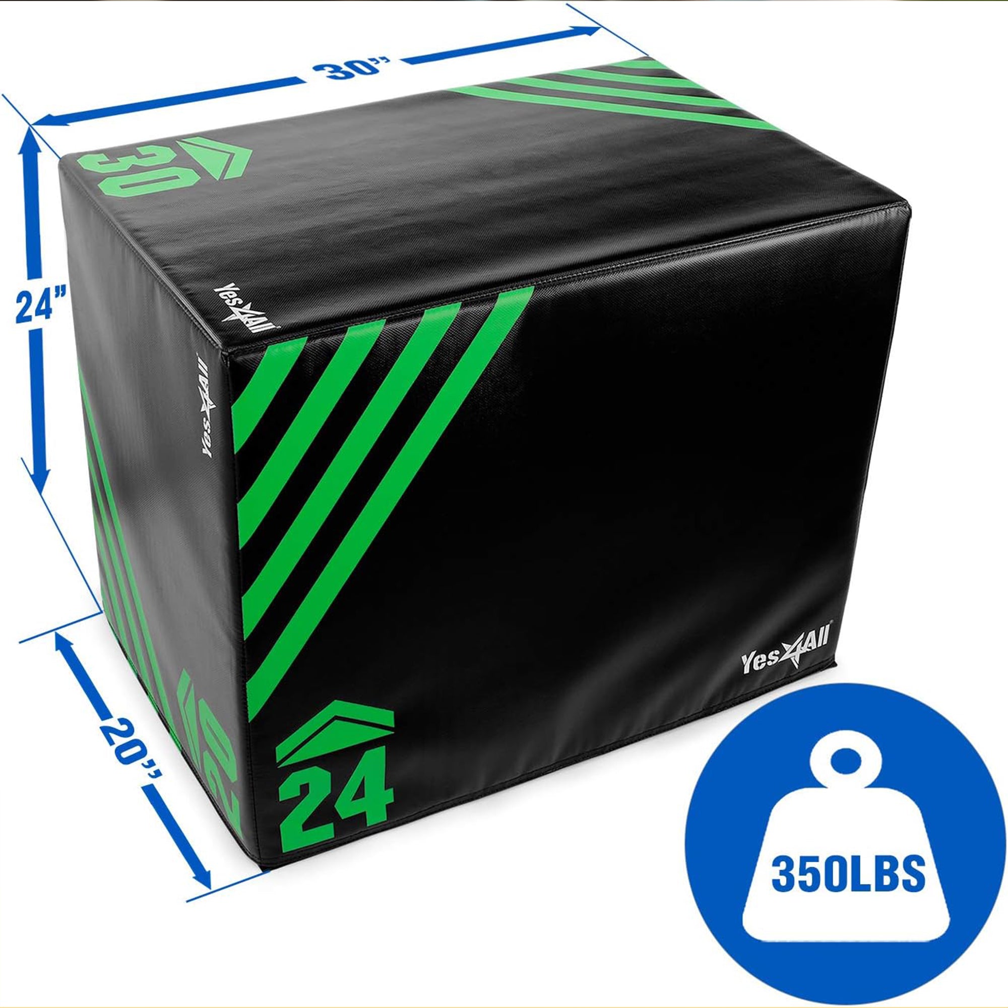 Yes4All 3-in-1 Soft Plyo Box with Foam Core & PVC Cover, 16lb (Open Box)