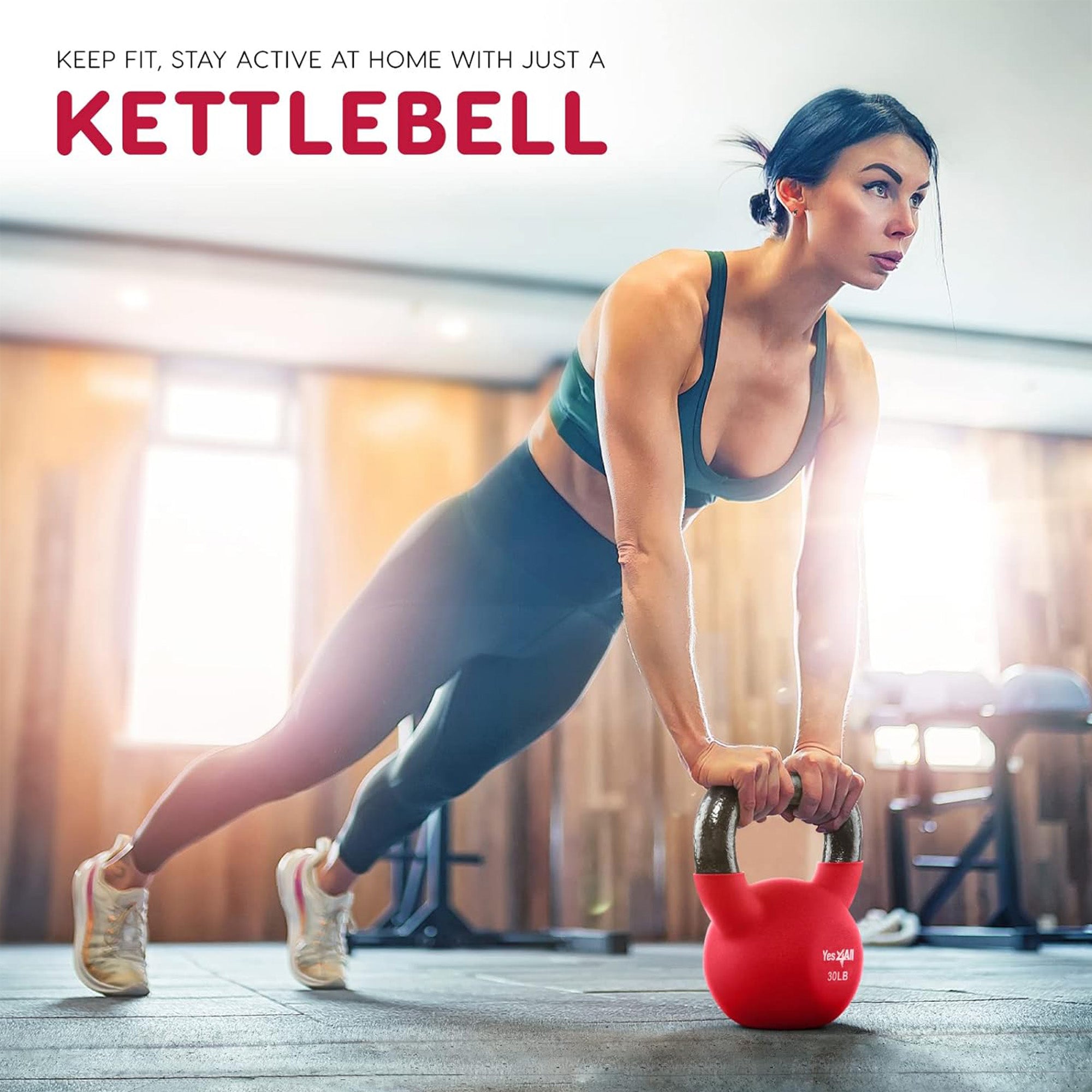 Yes4All 60 Pound Kettlebell, Single Neoprene Coated Cast Iron Weights, Purple - VMInnovations
