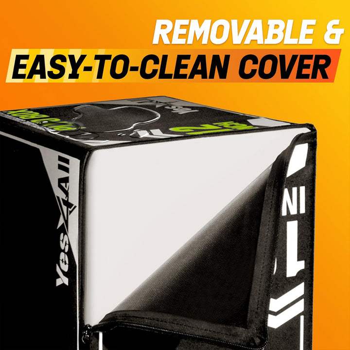 Yes4All 3-in-1 Padded Plyo Box with Wooden Core & Vinyl Cover 24"L x 20"W x 16"H - VMInnovations