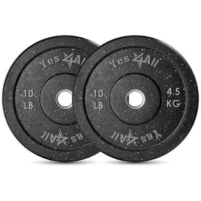 Yes4All 2" Bumper Plate, Rubber Weight Plate for Weightlifting, Pair, 45 Pounds - VMInnovations