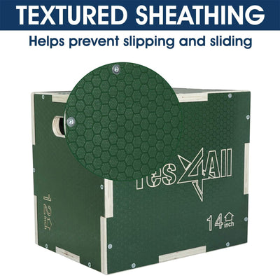 Yes4All 3-in-1 Wooden Plyo Box w/ Handles & Non-Slip Coating (Open Box)