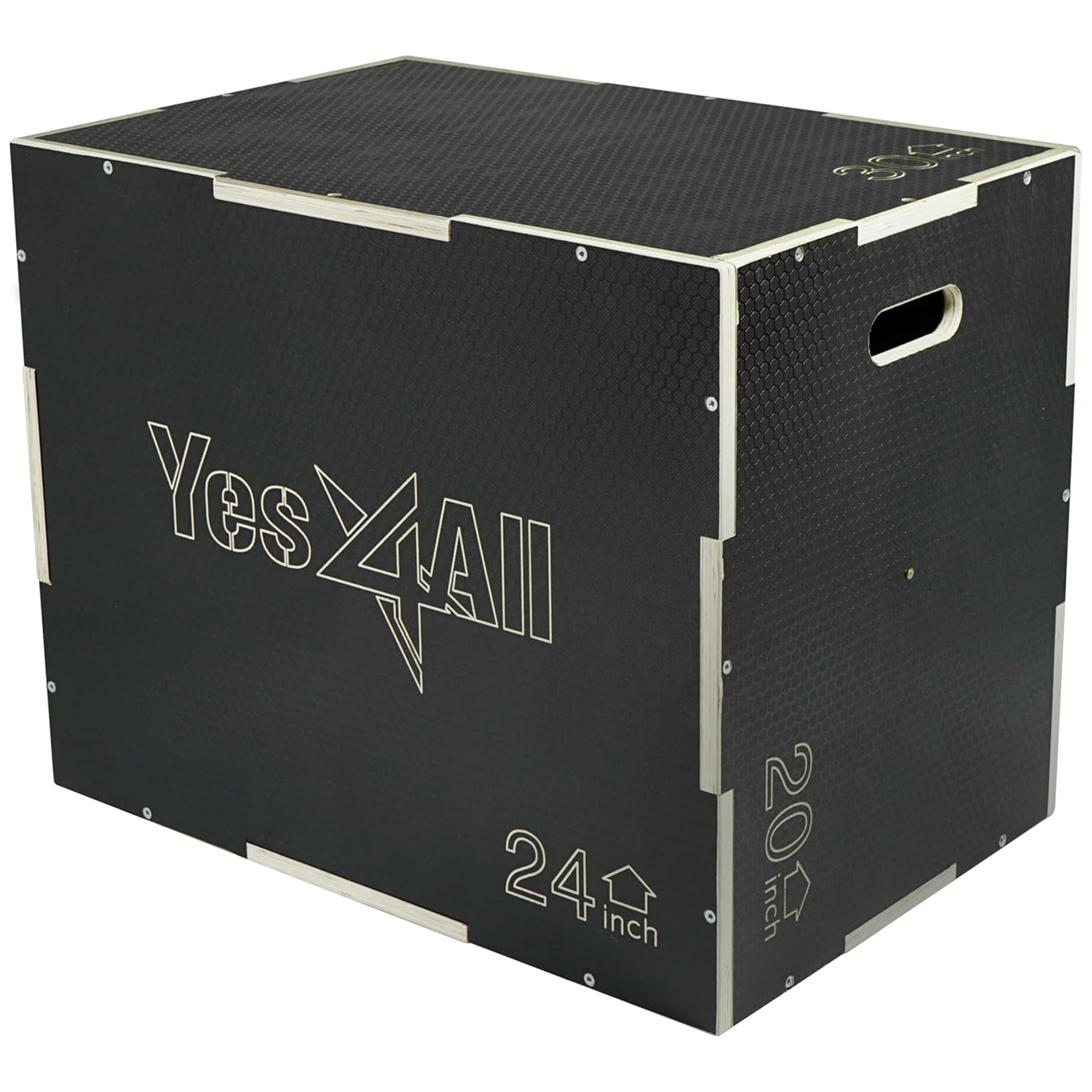 Yes4All 3-in-1 Wooden Plyo Box w/ Handles & Non-Slip Coating (Open Box)
