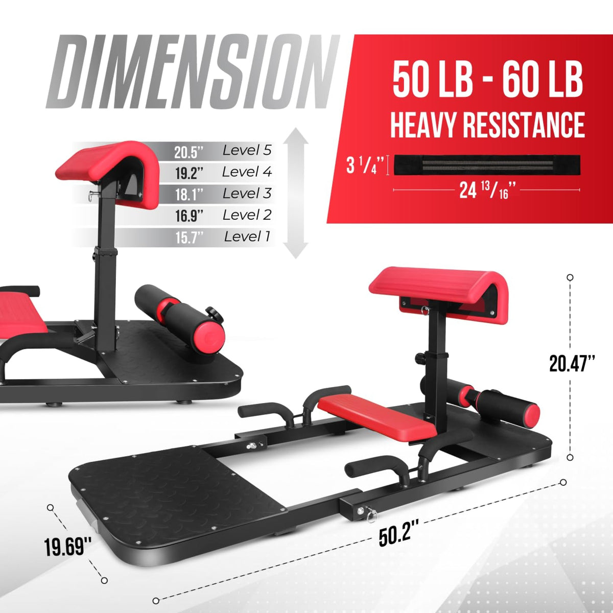 Yes4All Versatile Hip Thrust Machine with Resistance Bands for Home (Open Box)