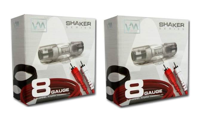 2) VM Audio SRPK8R 8 Gauge Ga Car Amplifier Amp Installation Wiring Wire Kit+RCA