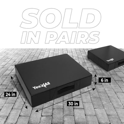 Yes4All 2 Pack Silencer Drop Pads with PVC Cover for Heavy Lifting (Open Box) - VMInnovations
