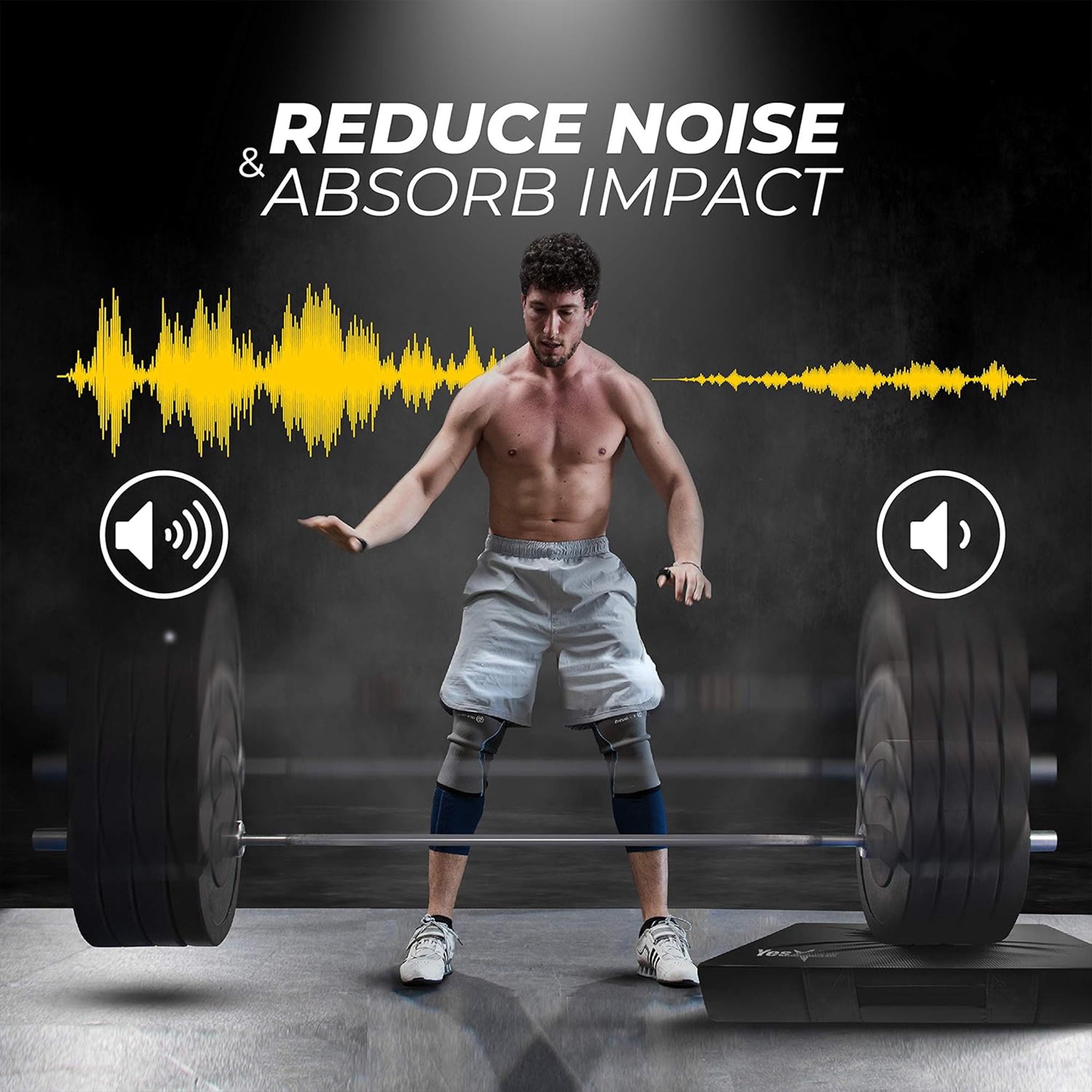 Yes4All 2 Pack Silencer Drop Pads with PVC Cover for Heavy Lifting (Open Box) - VMInnovations