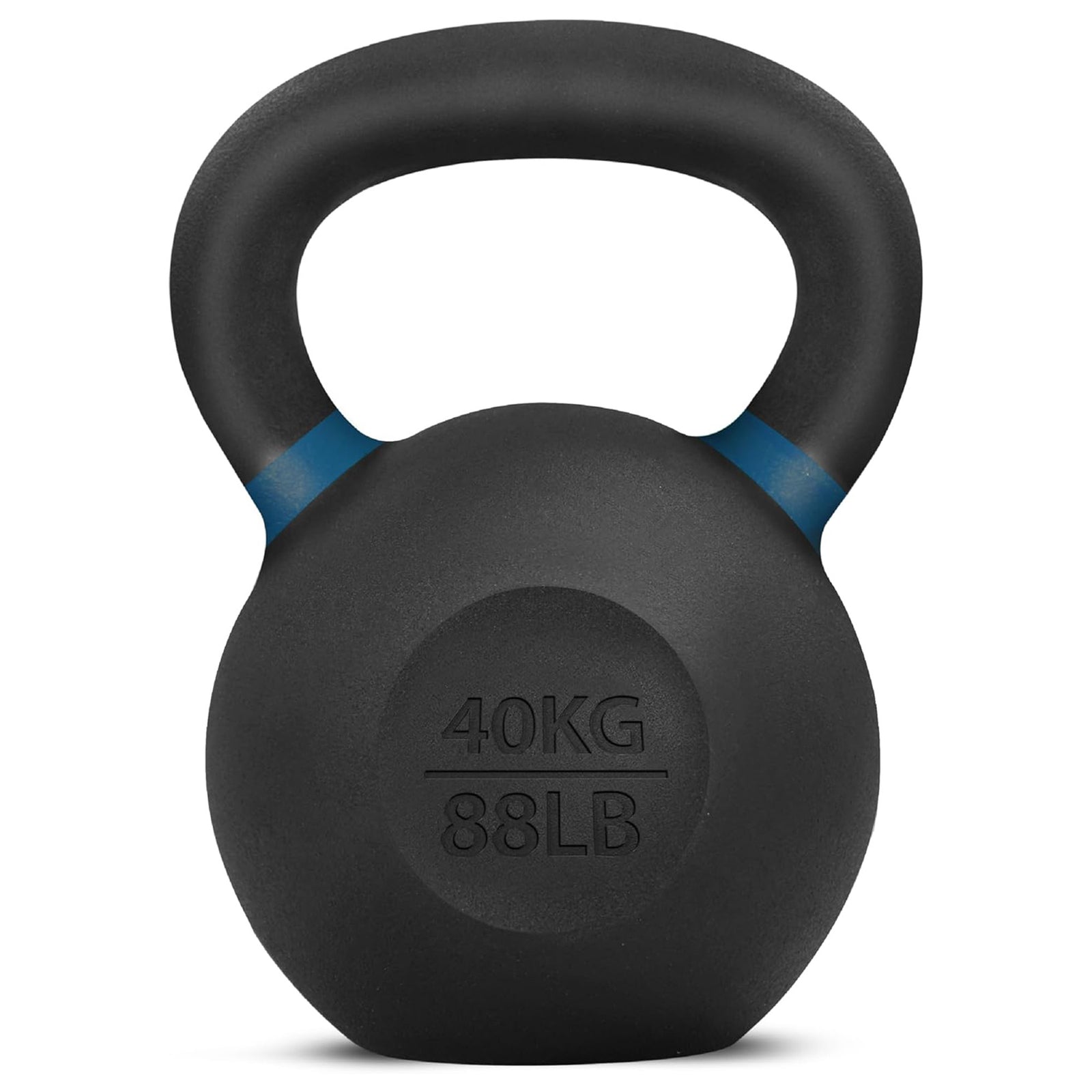 Yes4All 88 Pound Kettlebell, Single Powder Coated Cast Iron Weight, Deep Blue - VMInnovations