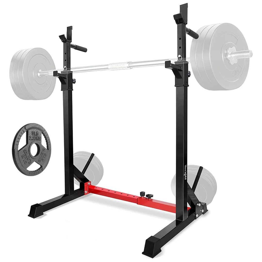 Yes4All Multifunction & Adjustable Barbell Stand for Home Gyms, 690 Lb Capacity - VMInnovations