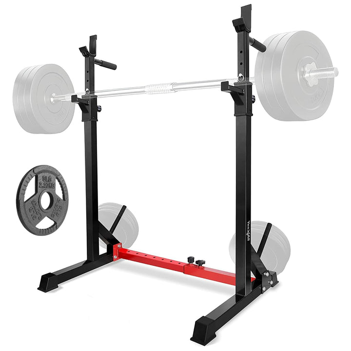 Yes4All Multifunction & Adjustable Barbell Stand for Home Gyms, 690 Lb Capacity - VMInnovations