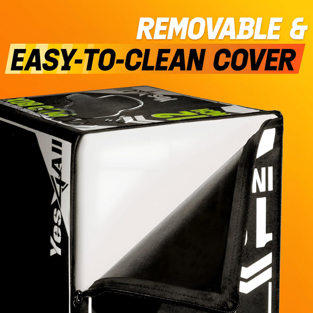 Yes4All 3-in-1 Padded Plyo Box with Wooden Core & Vinyl Cover 30"L x 24"W x 20"H - VMInnovations