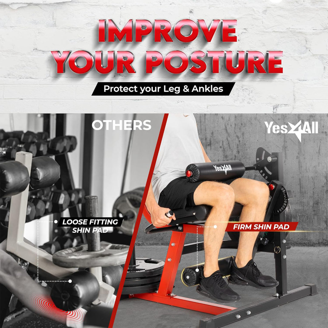 Yes4All Leg Extension and Curl Machine, Adjustable Strength Training Equipment - VMInnovations