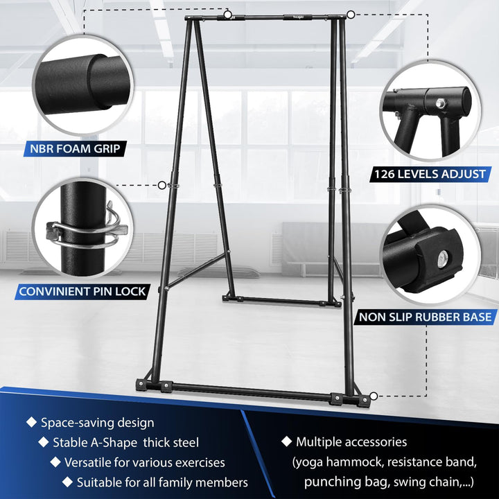 Yes4All Freestanding Pull Up & Chin Up Bar with 126 Levels and 770 Lb Capacity - VMInnovations