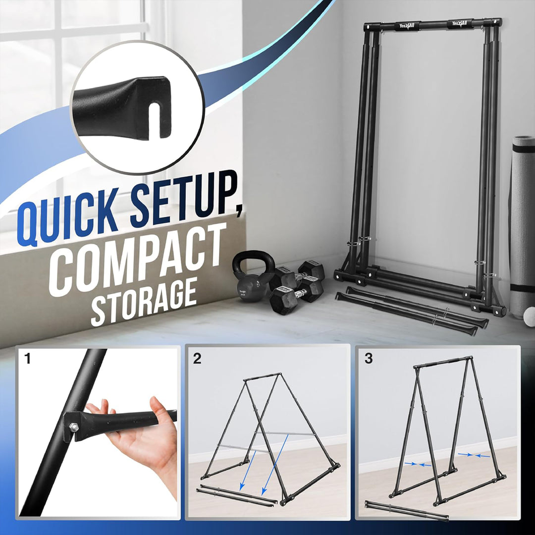 Yes4All Freestanding Pull Up & Chin Up Bar with 126 Levels and 770 Lb Capacity - VMInnovations