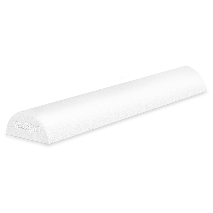 Yes4All Medium Firm Half Round Foam Roller for Massage & Exercise, 24 Inch White