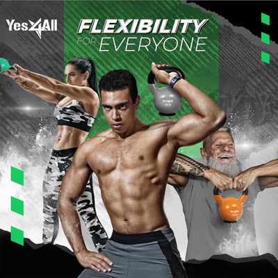 Yes4All 55 Pound Kettlebell, Vinyl Coated Cast Iron Weight w/Rubber Base, Green - VMInnovations