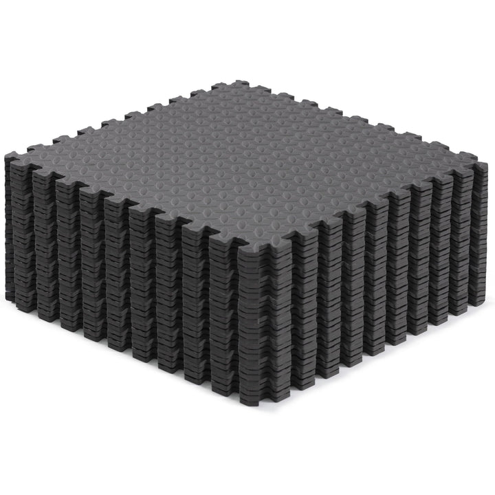 Yes4All Interlocking Foam Exercise Mat, 7/16" Thick, 24"x24", 120 Sq Ft, Grey - VMInnovations