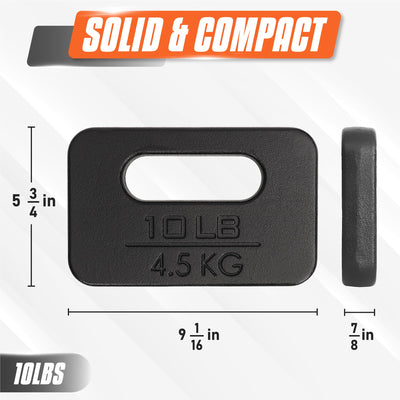 Yes4All Cast Iron Rucking Weight with Ergonomic Rounded Handle, 2(Open Box)