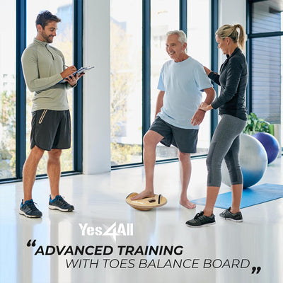 Yes4All Wobble Board with Anti-Slip Pads for Balance Training, 350 Lb Capacity - VMInnovations