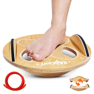 Yes4All Wobble Board with Anti-Slip Pads for Balance Training, 350 Lb Capacity - VMInnovations