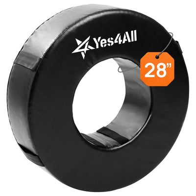 Yes4All Tackle Wheel, 28" Round Football Tackle Dummy w/ Handles (Open Box)