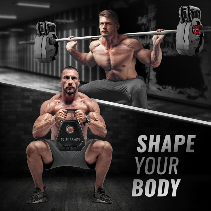 Yes4All 50 Pound Multifunctional Kettlebell and Olympic Bell Weight Plate Combo - VMInnovations