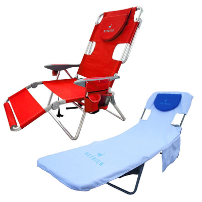 Ostrich The Backpack 3N1 Lounge Chair with Rear Cooler Bag & Custom Fitted Towel