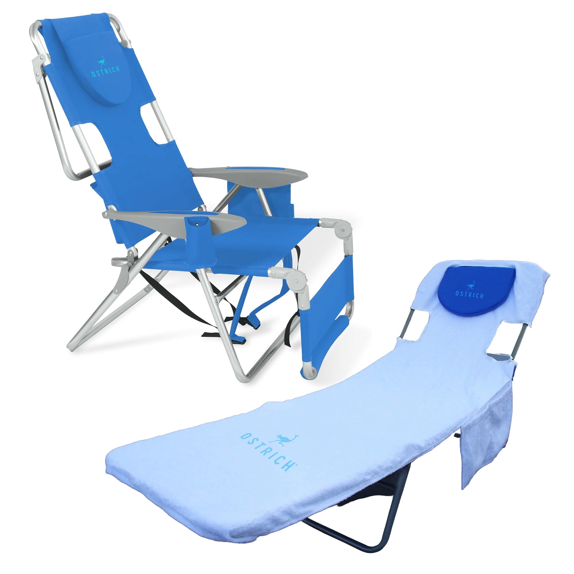Ostrich The Backpack 3N1 Lounge Chair with Rear Cooler Bag & Custom Fitted Towel