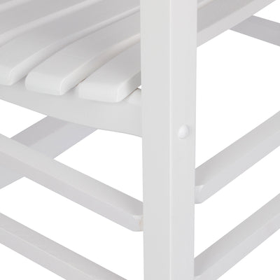 Shine Company Vermont Hardwood Porch Furniture Rocker Chair, White (Open Box) - VMInnovations