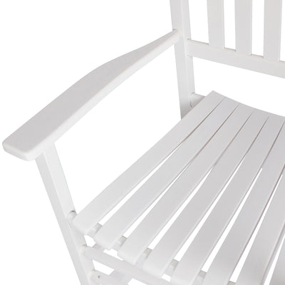 Shine Company Vermont Hardwood Porch Furniture Rocker Chair, White (Open Box) - VMInnovations