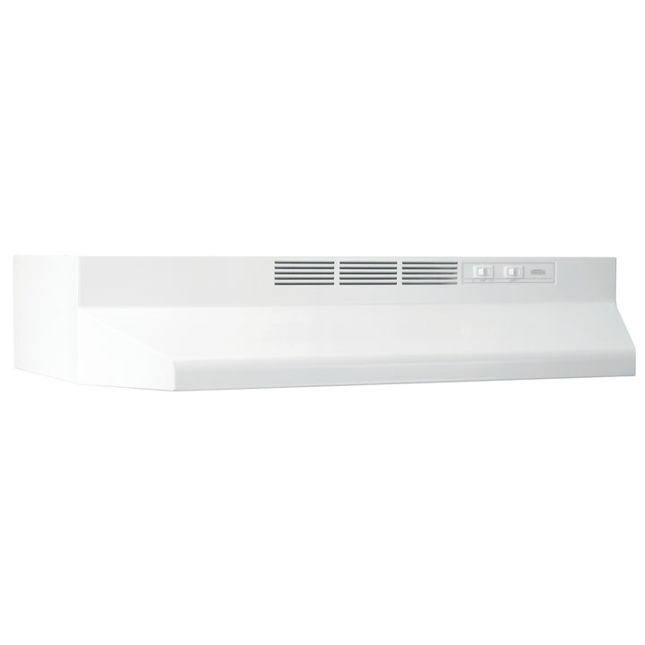 Broan-NuTone Under-Cabinet Ductless Range Hood with Charcoal Filter, 24", White - VMInnovations