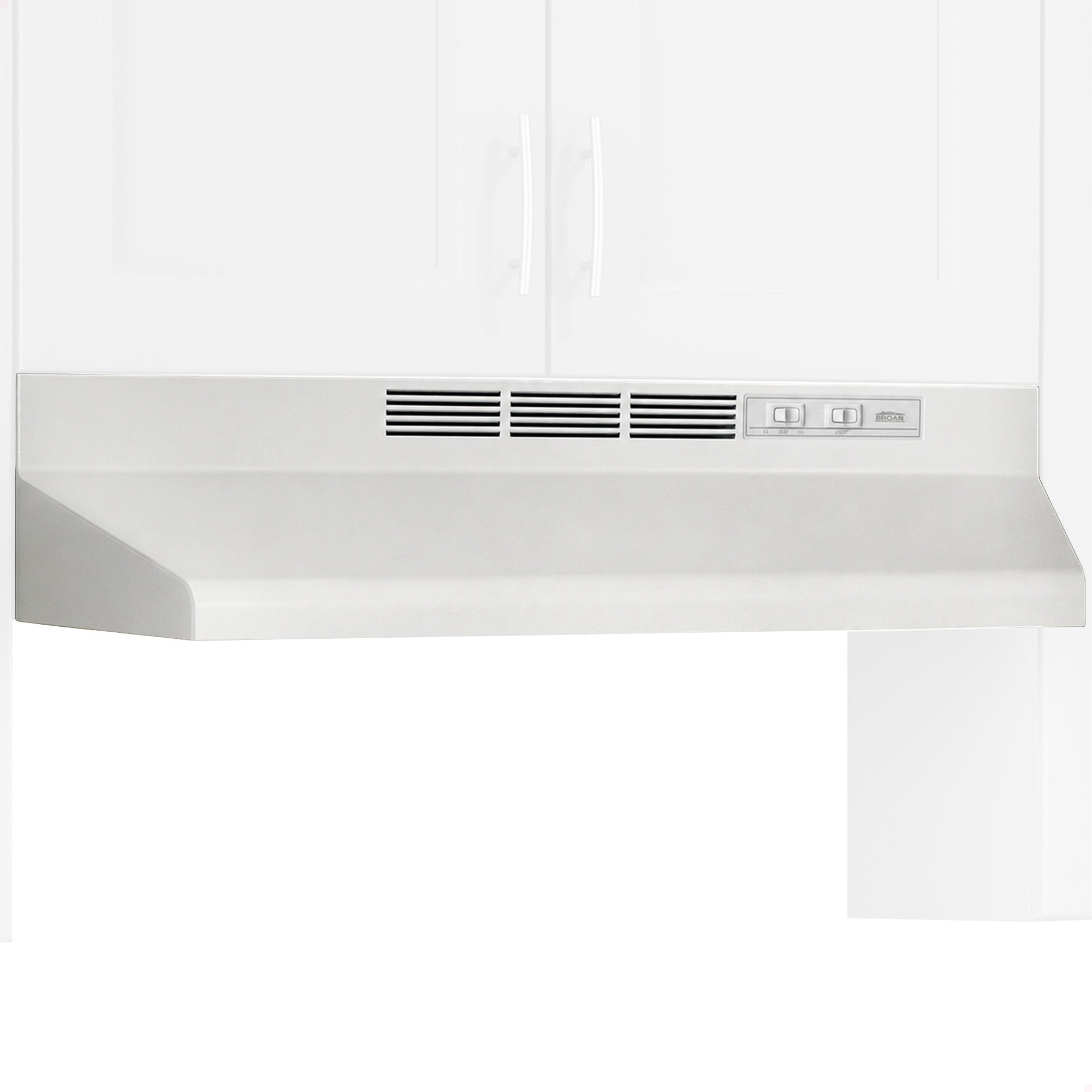 Broan-NuTone Under-Cabinet Ductless Range Hood with Charcoal Filter, 24", White - VMInnovations
