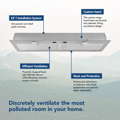 Broan-NuTone Custom Built-In Power Pack Insert, 30", Stainless Steel (Open Box)