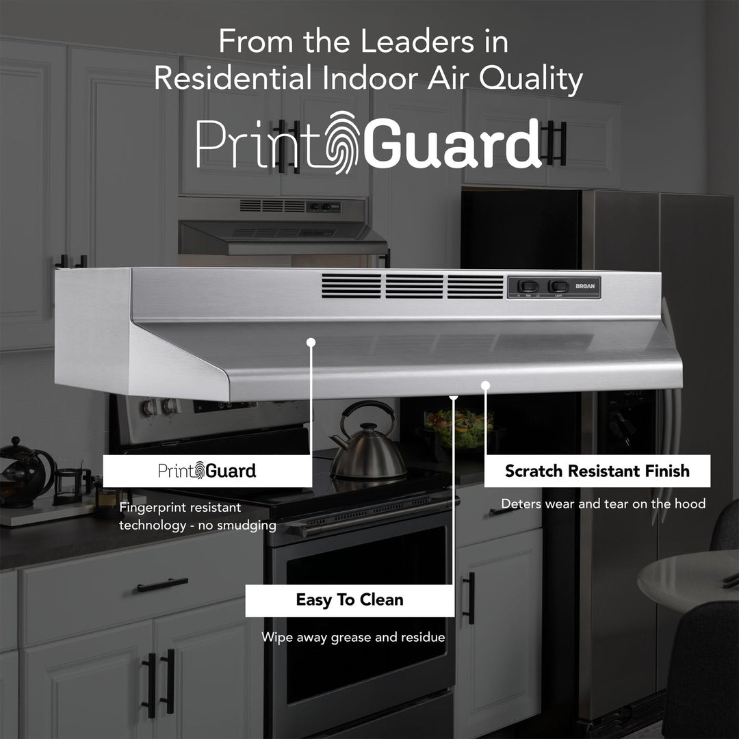 Broan-NuTone Ductless Range Hood for Under Cabinet, 36 Inch, Stainless Finish - VMInnovations