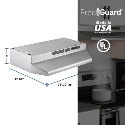 Broan-NuTone Convertible Range Hood, 24 Inch, 230 Max CFM, Stainless (Open Box)