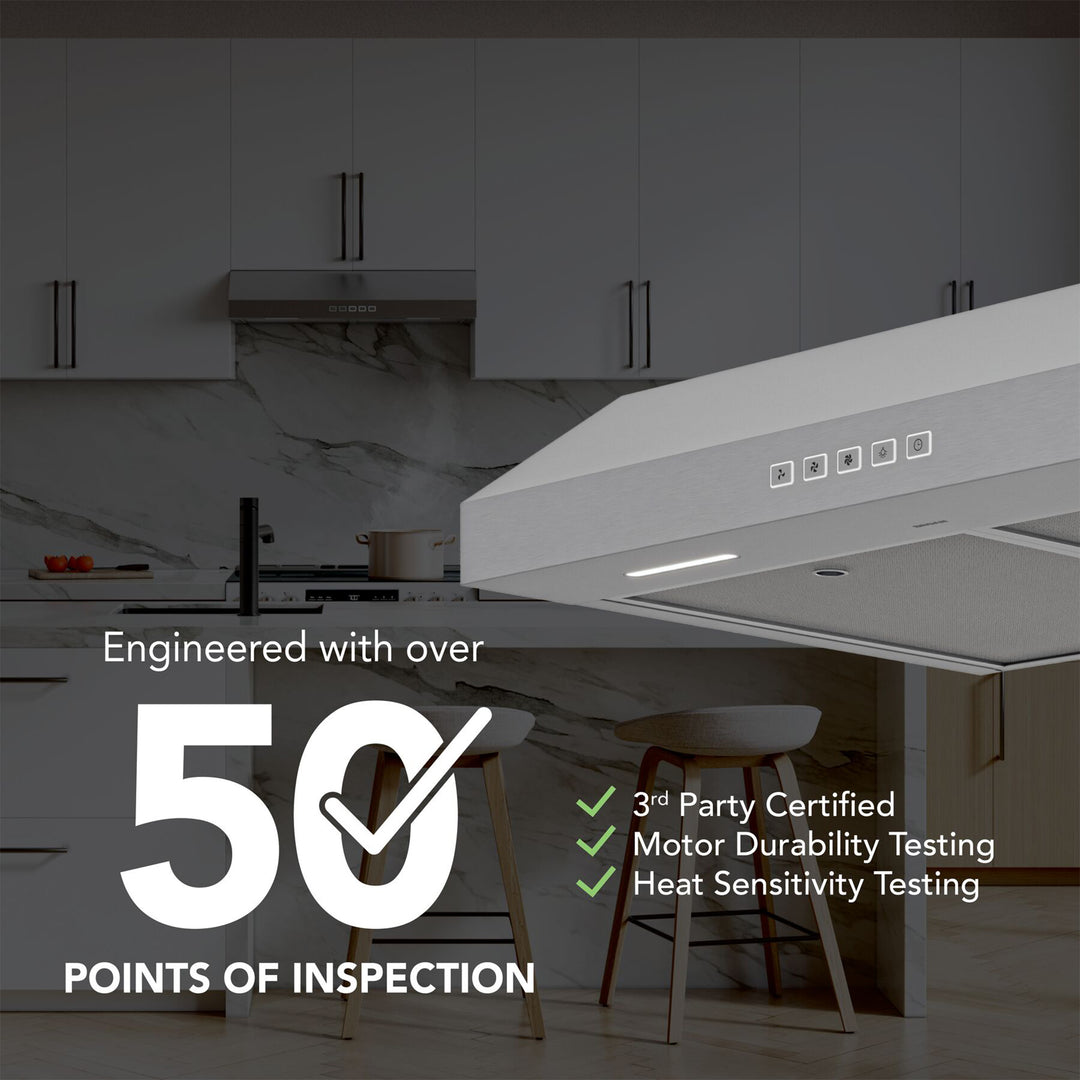 Broan-NuTone 30" Under Cabinet Range Hood, ENERGY STAR, 350 Max Blower CFM - VMInnovations