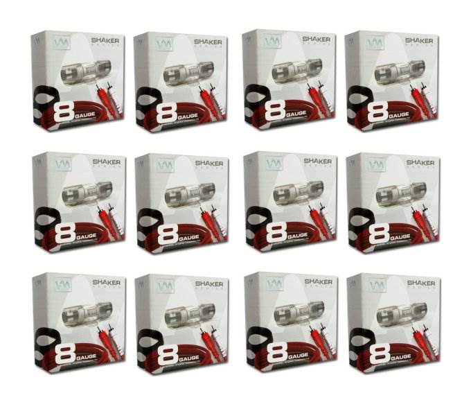 12) VM Audio SRPK8R 8 Gauge Car Amplifier Amp Installation Wiring Wire Kits+RCA