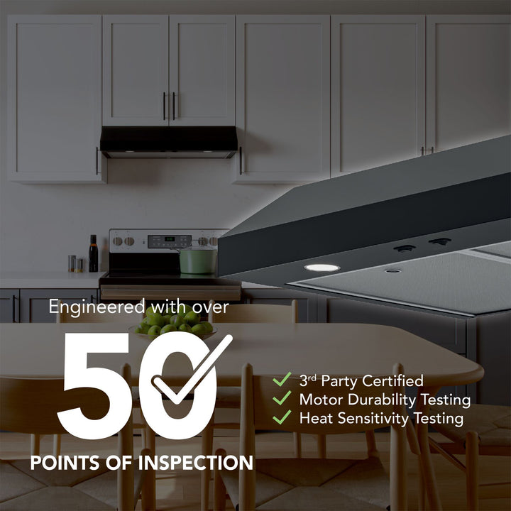 Broan-NuTone 36" Under Cabinet Range Hood, ENERGY STAR, 350 Max Blower CFM - VMInnovations