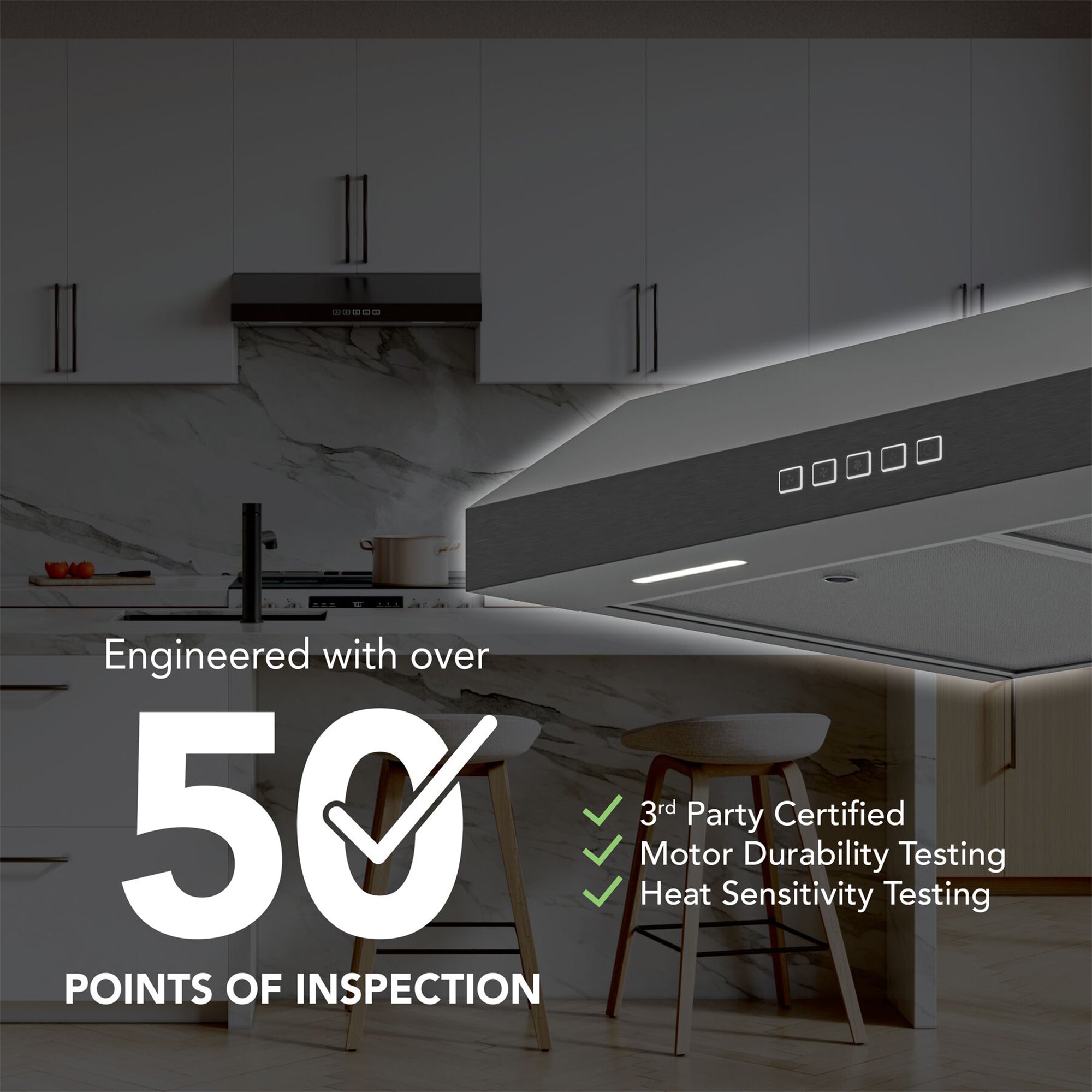Broan-NuTone 30" Under Cabinet Range Hood, ENERGY STAR 350 Max Blower CFM, Black (Used)