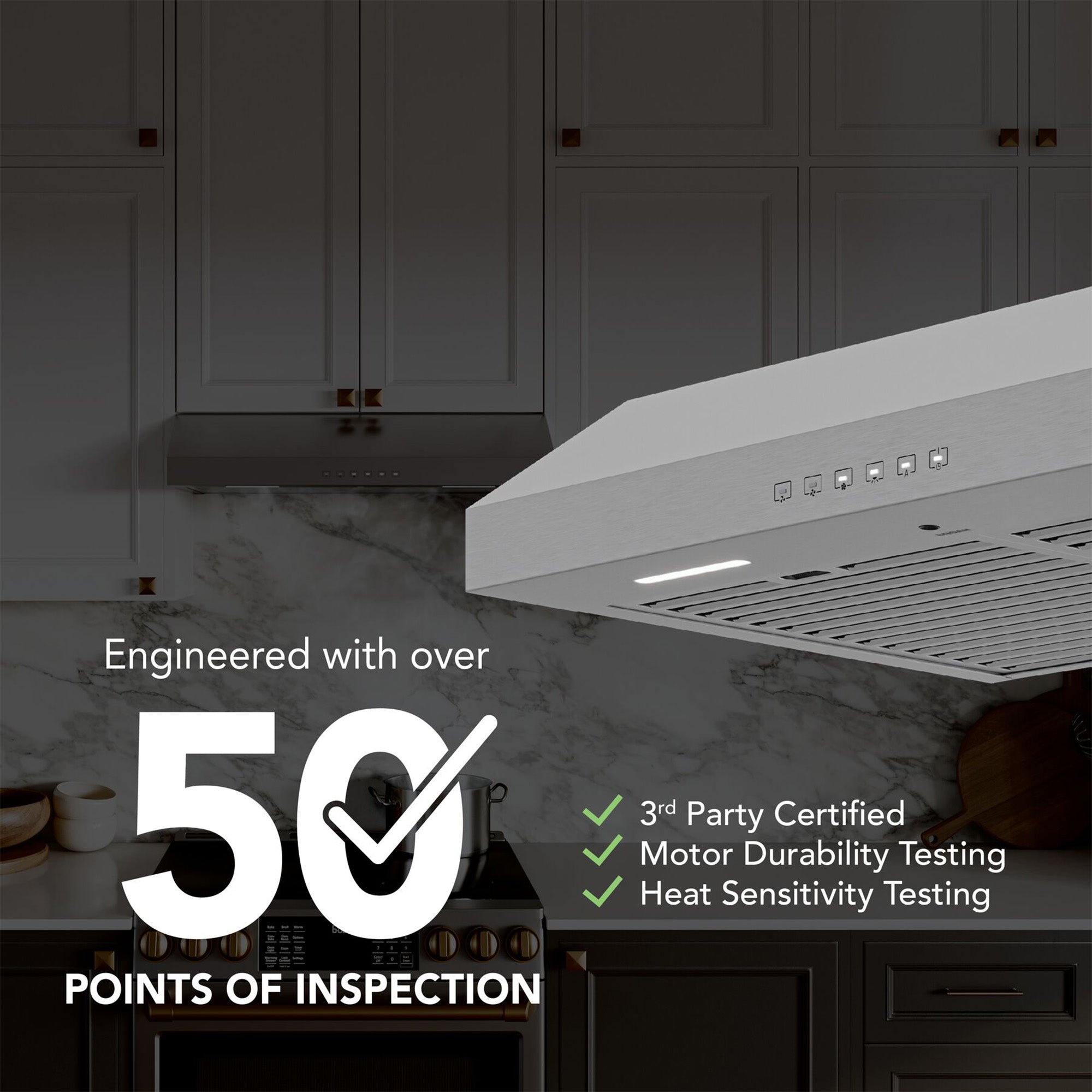 Broan-NuTone 36" Under Cabinet Range Hood, ENERGY STAR 490 Max Blower CFM, Steel - VMInnovations