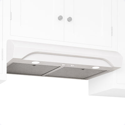 Broan-NuTone 30" Under Cabinet Rangehood, ENERGY STAR, 350 Max Blower CFM, White - VMInnovations