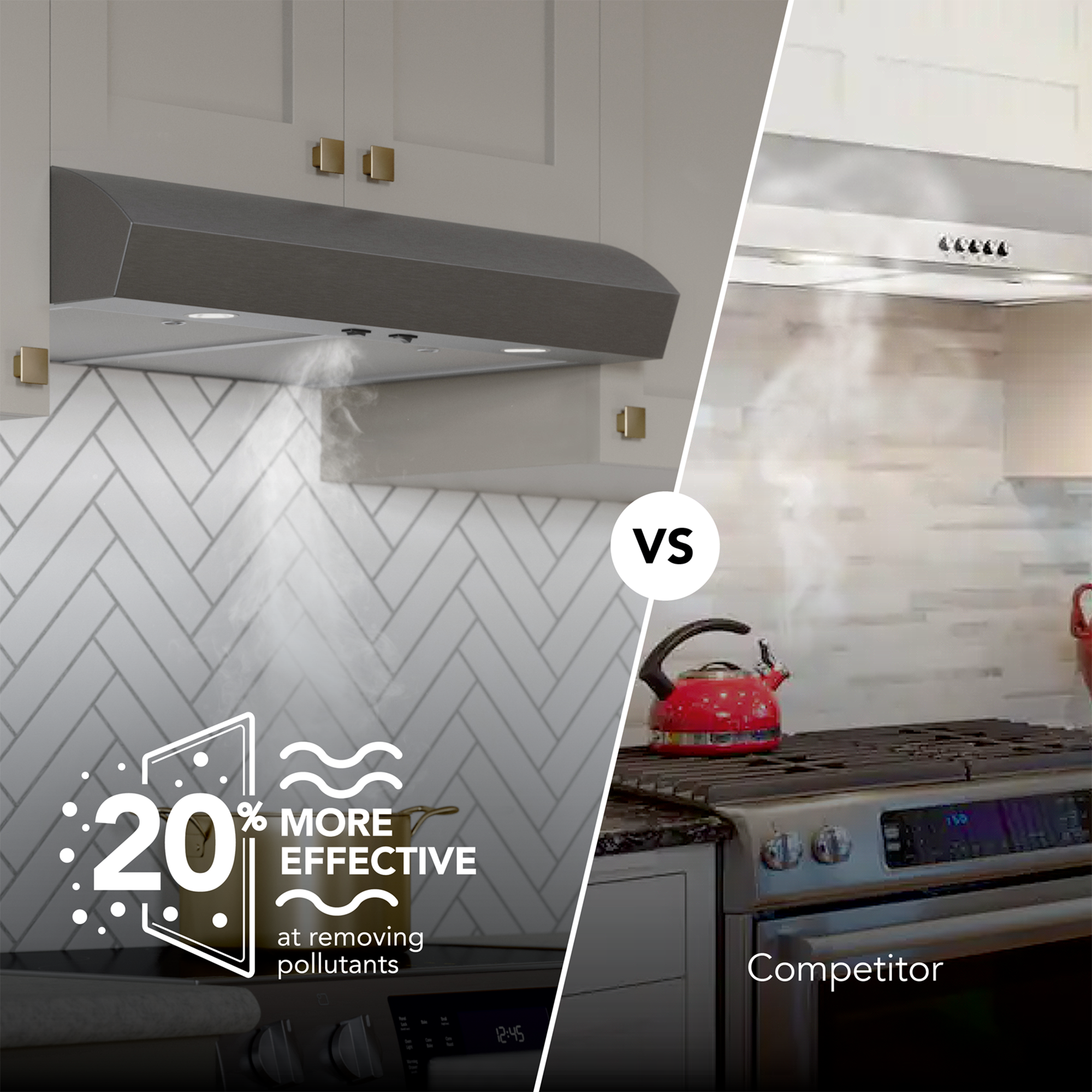 Broan-NuTone 30" Under Cabinet Range Hood, ENERGY STAR 350 Max Blower CFM, Black - VMInnovations