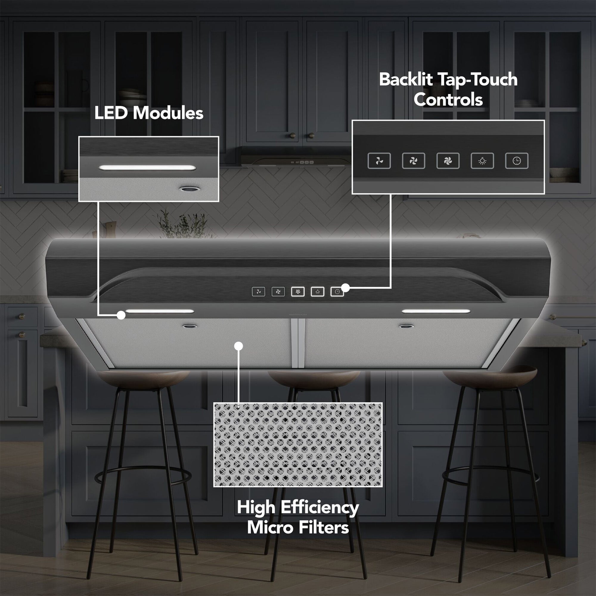 Broan-NuTone 30" Under Cabinet Range Hood, ENERGY STAR 350 Max Blower (Open Box)