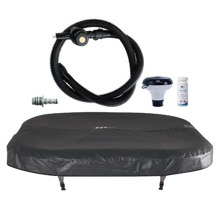 MSpa Tekapo 6Person Square Inflatable Bubble Spa, Thermal Cover, Outdoor Hot Tub - VMInnovations