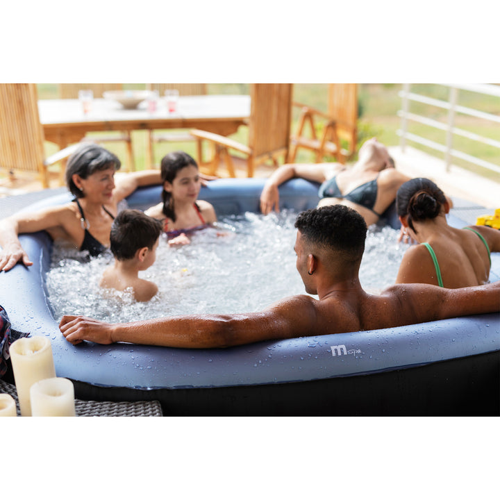 MSpa Tekapo 6Person Square Inflatable Bubble Spa, Thermal Cover, Outdoor Hot Tub - VMInnovations