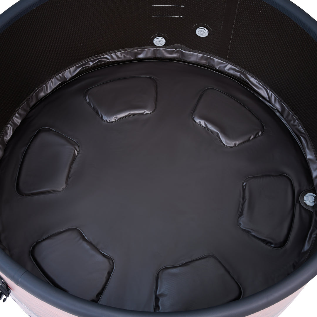MSpa Duet 6-Person Round Inflatable Bubble Spa, Thermal Cover, Energy-Efficient - VMInnovations