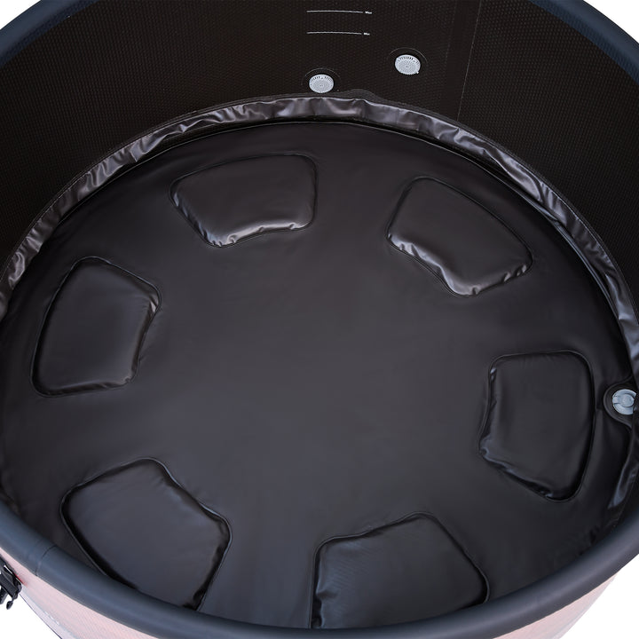 MSpa Duet 6-Person Round Inflatable Bubble Spa, Thermal Cover, Energy-Efficient - VMInnovations