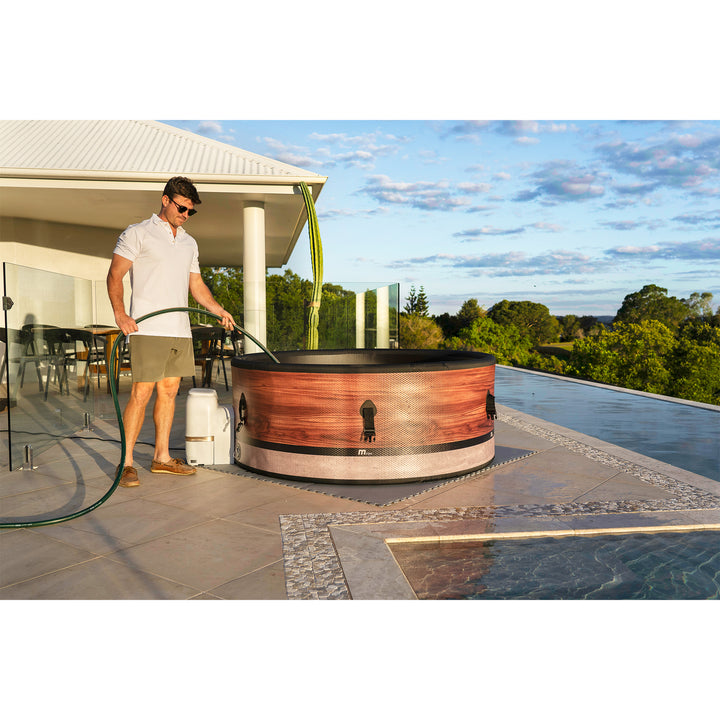 MSpa Duet 6-Person Round Inflatable Bubble Spa, Thermal Cover, Energy-Efficient - VMInnovations