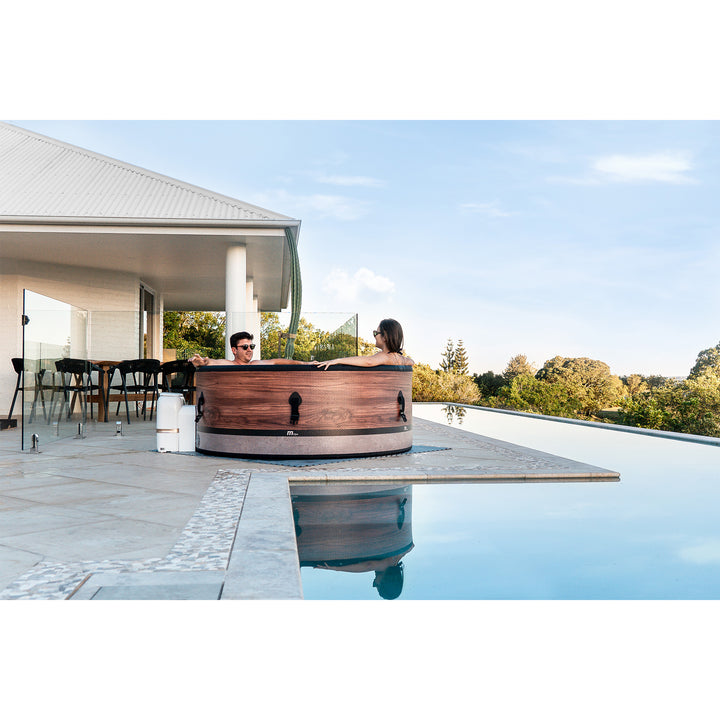 MSpa Duet 6-Person Round Inflatable Bubble Spa, Thermal Cover, Energy-Efficient - VMInnovations