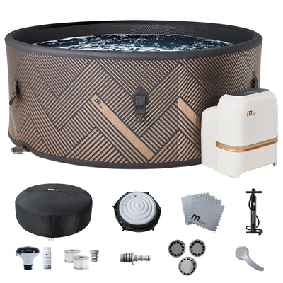 MSpa Mono 6-Person Round Inflatable Bubble Spa, Thermal Cover, Energy-Efficient - VMInnovations